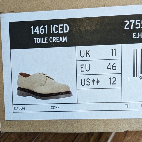 Doc Martens 1461 Iced Suede Oxford Shoes, new in box size 12 - Picture 15 of 16